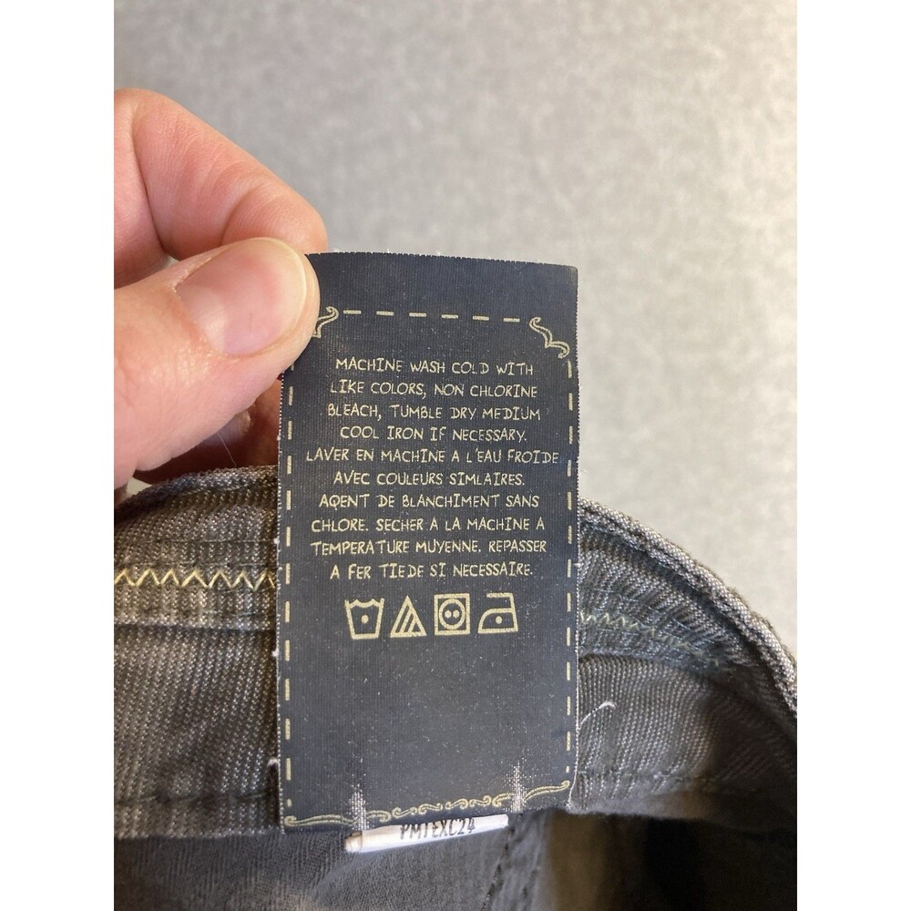 Stitch’s Platinum Denim Sz 33 Texas Gray Coderoy Flare Stretch Buffalo Country - Picture 12 of 13